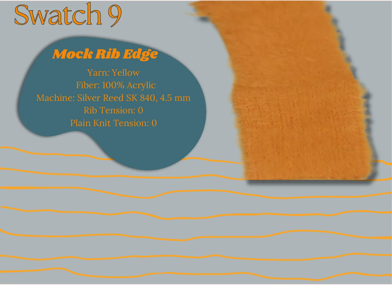 Swatch 9: mock rib edge